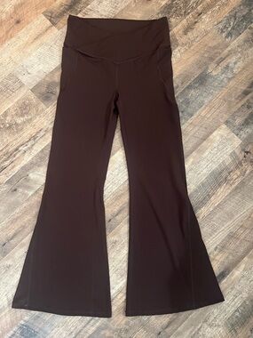 Fabletics Flared High-Waist Yoga Pants - Dark Brown